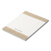 カントリ素朴ーヴィンテージBurlap ノートパッド (回転)