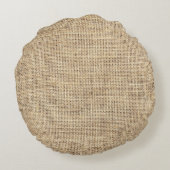 カントリ素朴ーヴィンテージBurlap ラウンドクッション (裏面)