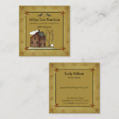 カントリ素朴ー初期のサルボックスハウスアンドスターズ スクエア名刺 (正面/裏面)