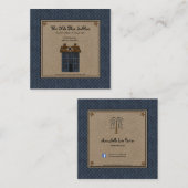 カントリ素朴ー初期のサルボックスハウスオンクラフトSq スクエア名刺 (正面/裏面)