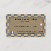 カントリ素朴ー初期のサルボックスハウスキルトカラス 名刺 (裏面)