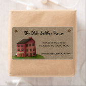 カントリ素朴ー初期のサルボックスハウスシッピング ラベル (インサイチュ)