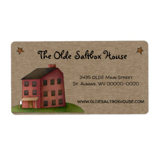 カントリ素朴ー初期のサルボックスハウスシッピング ラベル