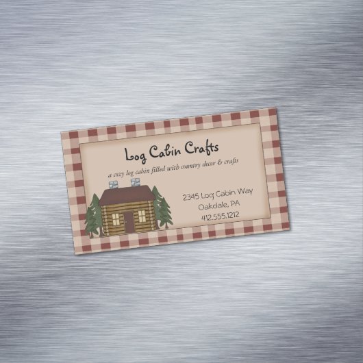 カントリ素朴ー初期のホームズパンログキャビン磁石 マグネット名刺 (インサイチュ)