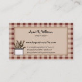 カントリ素朴ー初期のホームズパンログキャビン 名刺 (裏面)