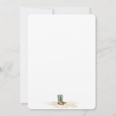 カントリ素朴ー女性のカーボーイウエスタンロデオ誕生日 招待状 (裏面)