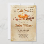 カントリ素朴ー小さなかわいこちゃんパイ赤ちゃんシャワー 招待状 (正面)