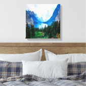 カントリ素朴ー山景勝自然 キャンバスプリント (インサイチュ (寝室))