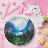 カントリ素朴ー山景勝自然 ペーパープレート (パーティー)