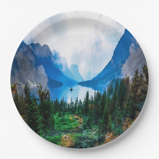 カントリ素朴ー山景勝自然 ペーパープレート (正面)