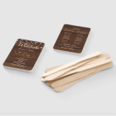 カントリ素朴ー彫り木材ハート結婚式 プログラム ハンドファン (組立なし)