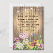 カントリ素朴ー春ガーデンフローラ結婚ズ 招待状 (正面)