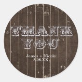 カントリ素朴ー西動揺して木材ありがとう ラウンドシール (正面)