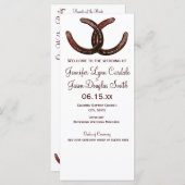 カントリ素朴ー蹄鉄結婚式 プログラム (正面/裏面)