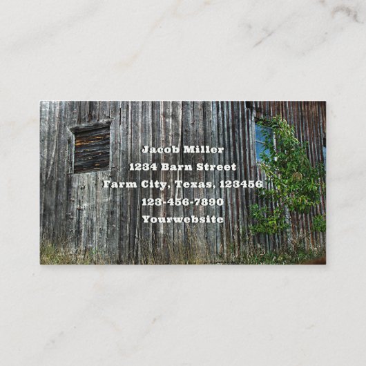 カントリ素朴ー農舎 名刺 (裏面)