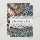 カントリ素朴ー迷彩柄カモフラージュ結婚式招待状 招待状 (正面/裏面)