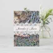 カントリ素朴ー迷彩柄カモフラージュ結婚式招待状 招待状 (スタンド正面)