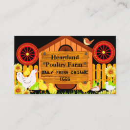 カントリ素朴ー養鶏場ファームハウスオーガニックエッグ 名刺