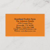 カントリ素朴ー養鶏場ファームハウスオーガニックエッグ 名刺 (裏面)