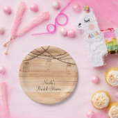 カントリ素朴ー・ウッド&メイソン・ジャース結婚バーン ペーパープレート (パーティー)