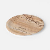 カントリ素朴ー・ウッド&メイソン・ジャース結婚バーン ペーパープレート (アングル)