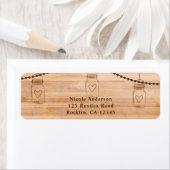 カントリ素朴ー・ウッド&メイソン・ジャース結婚バーン ラベル (インサイチュ)