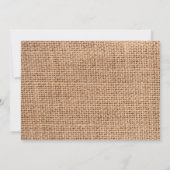 カントリ素朴ー·バーラップ·ブルー·ウェディング·インベイト 招待状 (裏面)