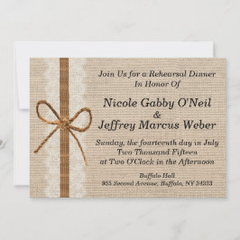 カントリ素朴ー・バ結婚ラップのリハーサル 招待状