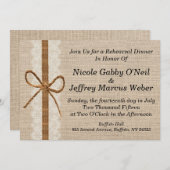 カントリ素朴ー・バ結婚ラップのリハーサル 招待状 (正面/裏面)