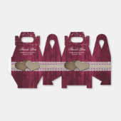 カントリ素朴ー・バ結婚ルガンディ フェイバーボックス (折り畳みなし)