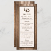 カントリ素朴ー・ホースシューとブラウンウッド結婚のメニュー メニュー (正面/裏面)