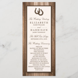 カントリ素朴ー・ホースシュー&ブラウン・ウッド結婚ズ プログラム