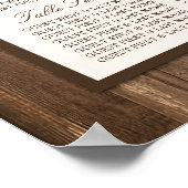 カントリ素朴ー・ホースシュー&ブラウン・ウッド結婚ズ ポスター (角)