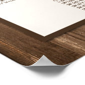 カントリ素朴ー・ホースシュー&ブラウン・ウッド結婚ズ ポスター (角)