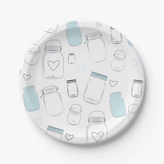 カントリ素朴ー・メイスン・ジャースパーティー ペーパープレート (正面)