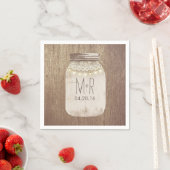 カントリ素朴ー・メイスン・ジャー・ライト スタンダードカクテルナプキン (インサイチュ)