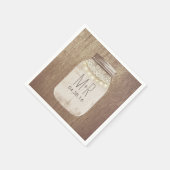 カントリ素朴ー・メイスン・ジャー・ライト スタンダードカクテルナプキン (角)