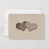 カントリ素朴ー・メイソン・ジャー・バ結婚ラップ 出欠カード (裏面)