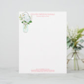 カントリ素朴ー・メイソン・ジャー・フラワーズ・ホワイト・アジサイ レターヘッド (スタンド正面)