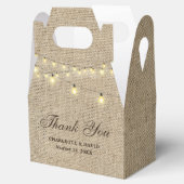 カントリ素朴ーBurlap Lights結婚's Thank You フェイバーボックス (オープン)