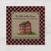 カントリ素朴初期のー・サルトボックス・ハウス スクエア名刺 (正面)
