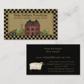 カントリ素朴初期のー・サルトボックス・ハウス 名刺 (正面/裏面)