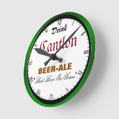 カントロンビール ラージ壁時計 (傾斜)