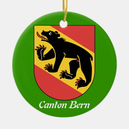 カントンのBern*スイス連邦共和国のクリスマスのオーナメント セラミックオーナメント (正面)