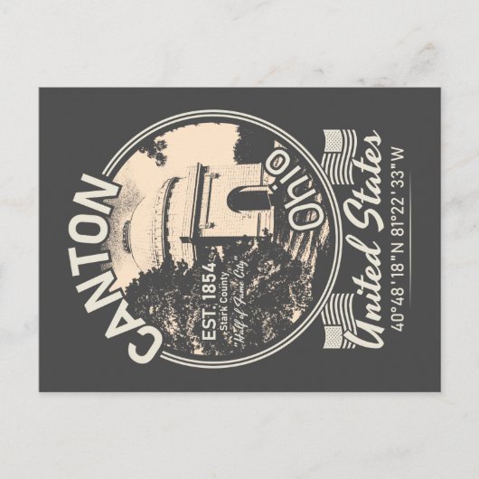 カントンシティオハイオヴィンテージ ポストカード (正面)