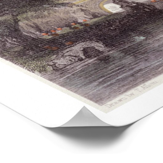 カントン中国の近くの商人の家、「チン」 ポスター (角)