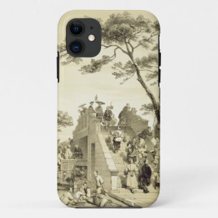 カントン近くの橋「チのスケッチプレート30」 iPhone 11 ケース