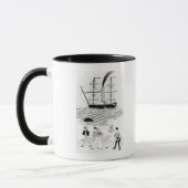 カントン1840年の英国の汽船 マグカップ (左)