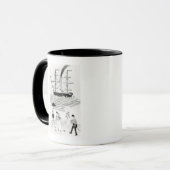 カントン1840年の英国の汽船 マグカップ (正面左)