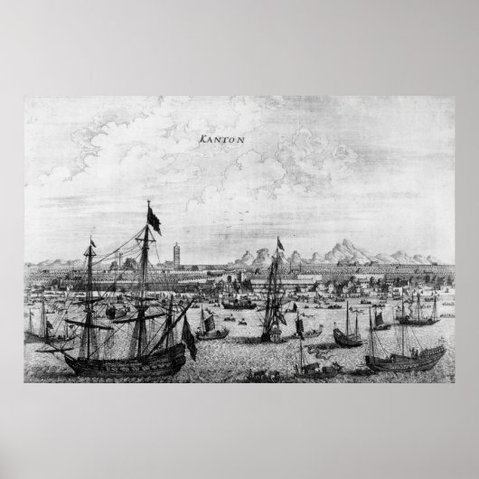 カントン、中国、1669年 ポスター (正面)